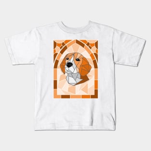 Stained Glass Beagle Kids T-Shirt